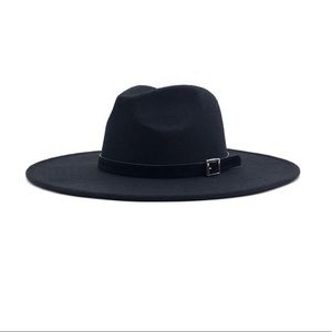 Stacey Black Wide Brim Hat
